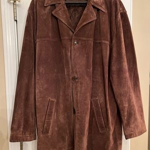 Austin Reed Brown Suede Coat Large